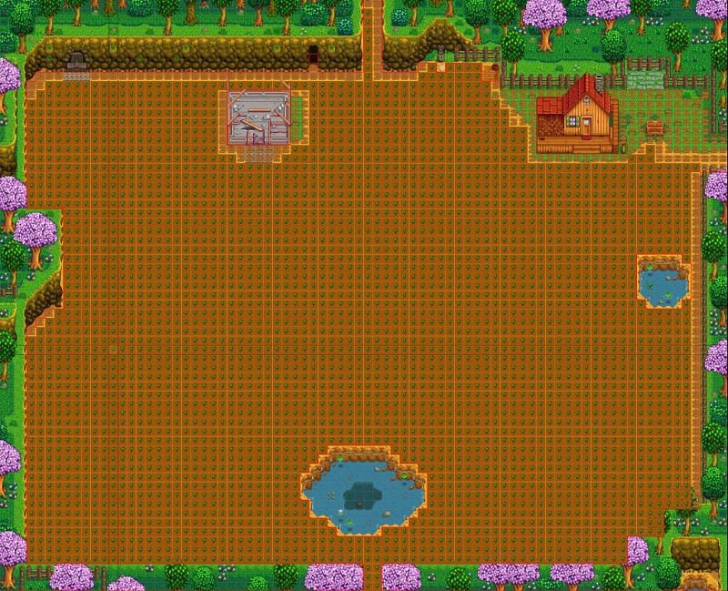 Empty Stardew Valley farm layout (Image via Steam Community)