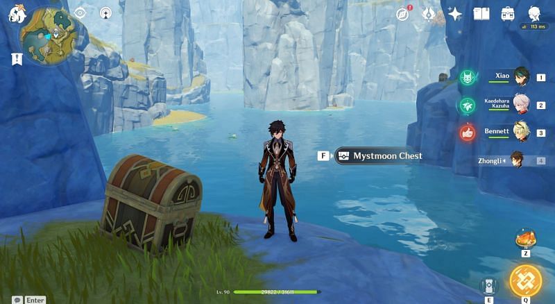 Mystmoon Chests in Huaguang Stone Forest (Image via Genshin Impact)