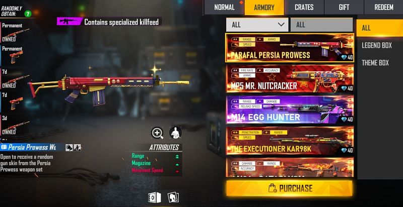 Diamonds can also be spent on these crates (Image via Free Fire)