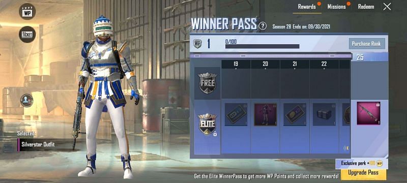 WP Level 20: Silverstar Outfit (Image via PUBG Mobile Lite)