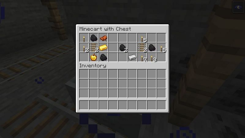 Saddle inside chest (Image via Minecraft)