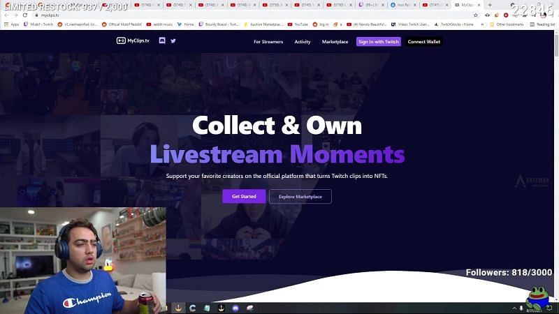 Twitch employee shuts down his illegal website after being called out by popular streamer Mizkif (Image via Mizkif on Twitch)