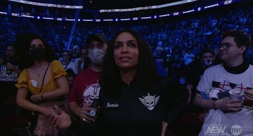 Rosario Dawson was going to take it from Malakai Black (Picture Source: AEW)