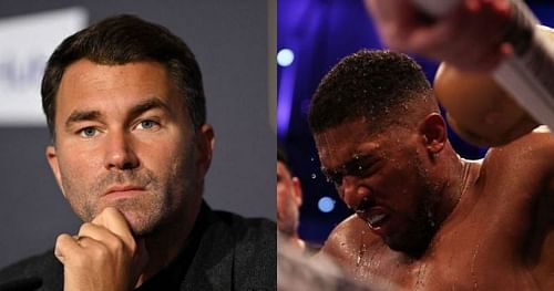 Eddie Hearn (left) & Anthony Joshua (right)