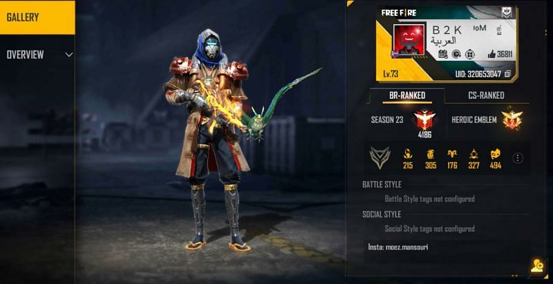 Born2Kill is recognized for his outstanding skills (Image via Free Fire)