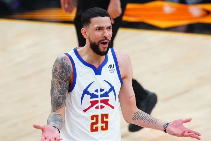 Austin Rivers with the Denver Nuggets in the 2020-21 NBA season [Source: USA Today]
