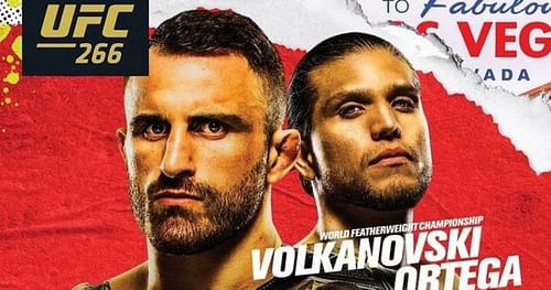 UFC 266 poster via Instagram @alexvolkanovski