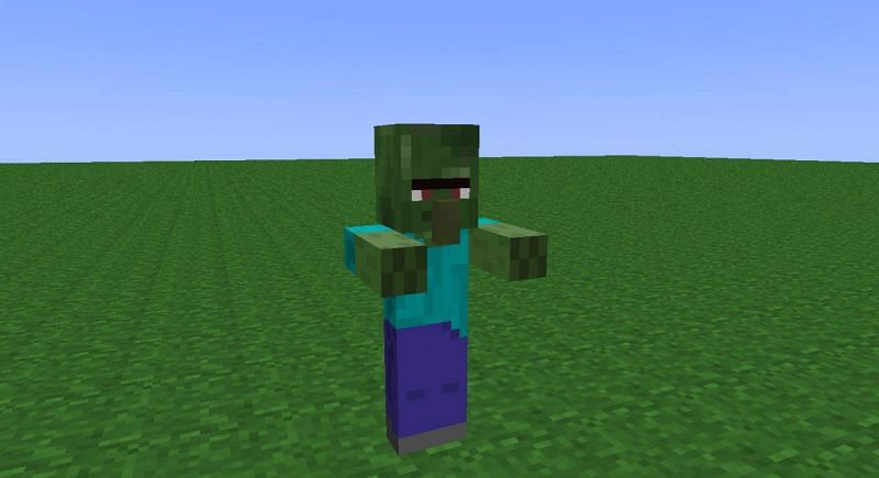 Zombie villager mob in Minecraft (Image via Minecraft)