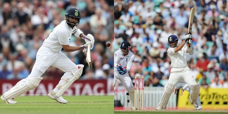 Virat Kohli (left) and Sachin Tendulkar. Pic: Getty Images