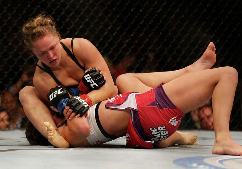 Former UFC champ Ronda Rousey was given one of her toughest tests by fellow TUF coach Miesha Tate at UFC 168