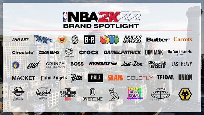 NBA 2K22 has a range of clothing brands that fans can choose from. (Image via NBA 2K22)