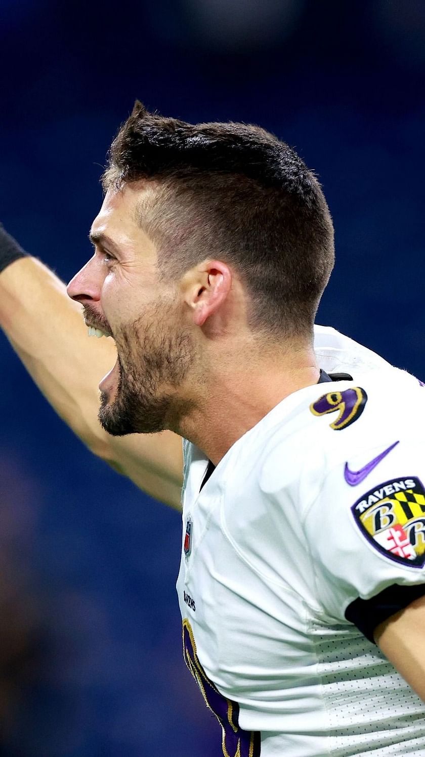 Uniform Worn by Ravens Kicker Justin Tucker on Display at Hall of Fame