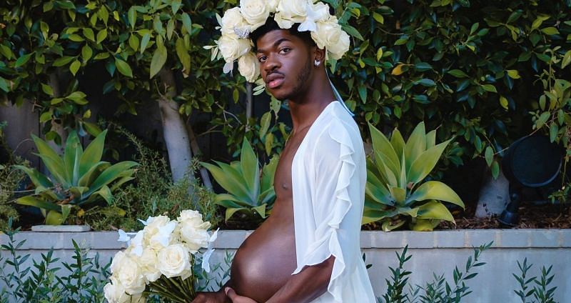Lil Nas X sparks outrage and confusion with shocking pregnancy announcement (Image via Twitter/Lil Nas X)
