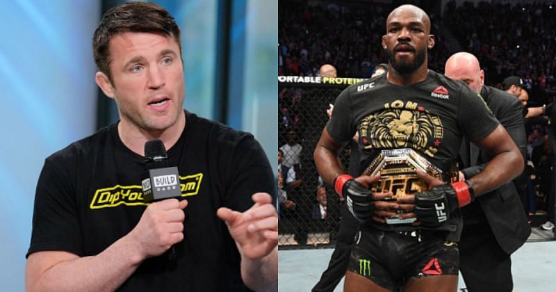 Chael Sonnen (left); Jon Jones (right)