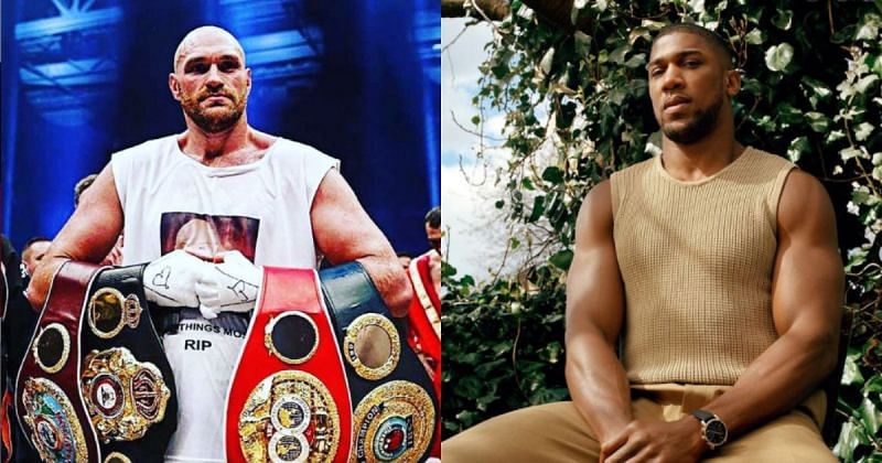 Tyson Fury (L) and Anthony Joshua (R) via respective Instagram