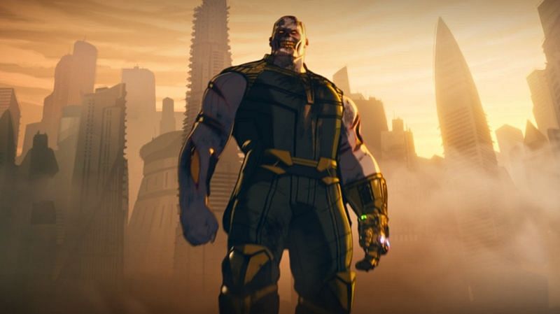 Zombie Thanos at the end of episode 5 (Image via Disney+/Marvel Studios)