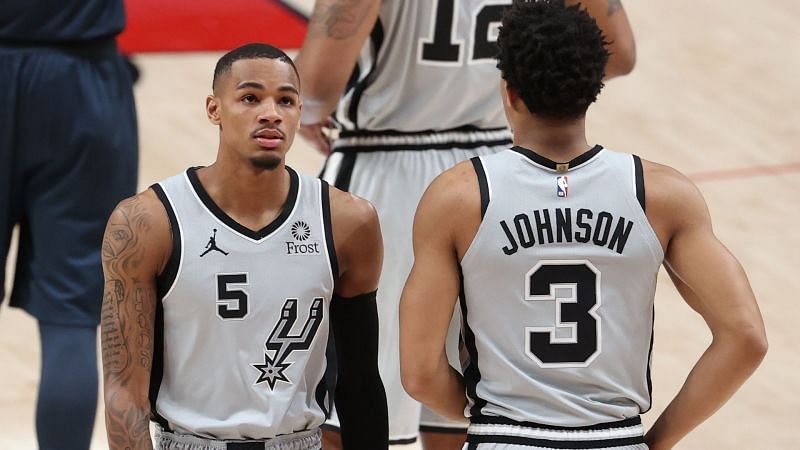 Dejounte Murray and Keldon Johnson of the San Antonio Spurs [Source: NBA India]