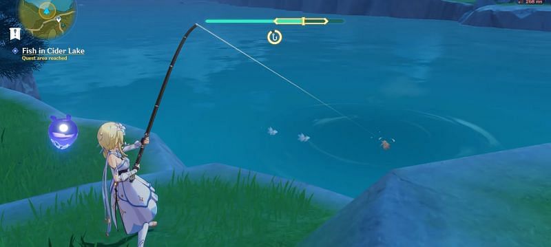 Fishing in Genshin Impact is a fun minigame with great rewards. (Image via Genshin Impact)