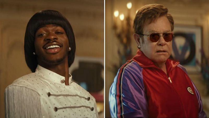 Lil Nas X and Elton John in the Uber Eats campaign (Image via Uber Eats)