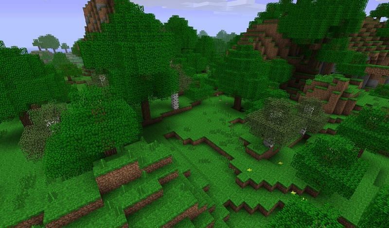 A rain forest (Image via Minecraft)