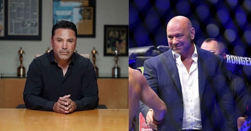 Oscar De La Hoya (left), Dana White (right) [Credits: @oscardelahoya via Instagram]