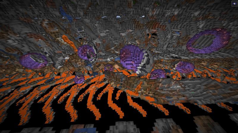 Repeating lava generation (Image via Minecraft)