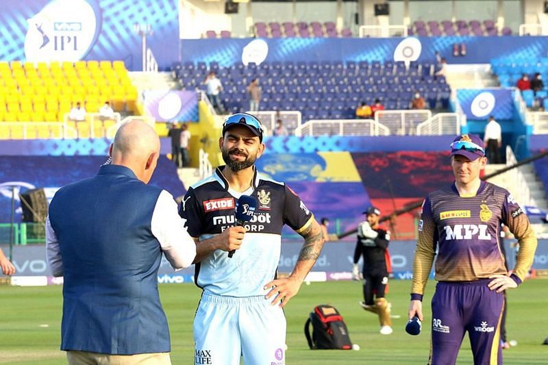 Virat Kohli won the toss in his first match in the new kit and elected to bat first (Image Courtesy: IPLT20.com)