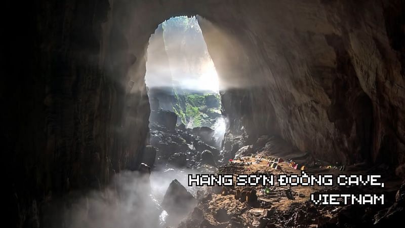 Una delle grotte più grandi del mondo (Immagine via Mojang)