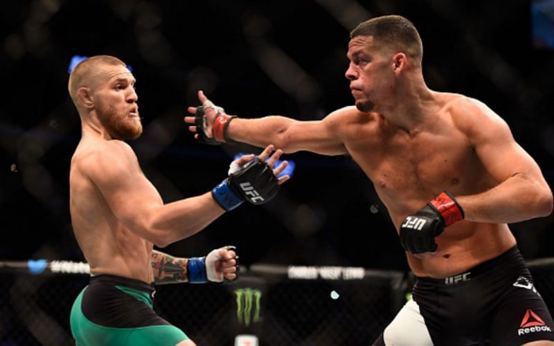 Conor McGregor (left); Nate Diaz (right)