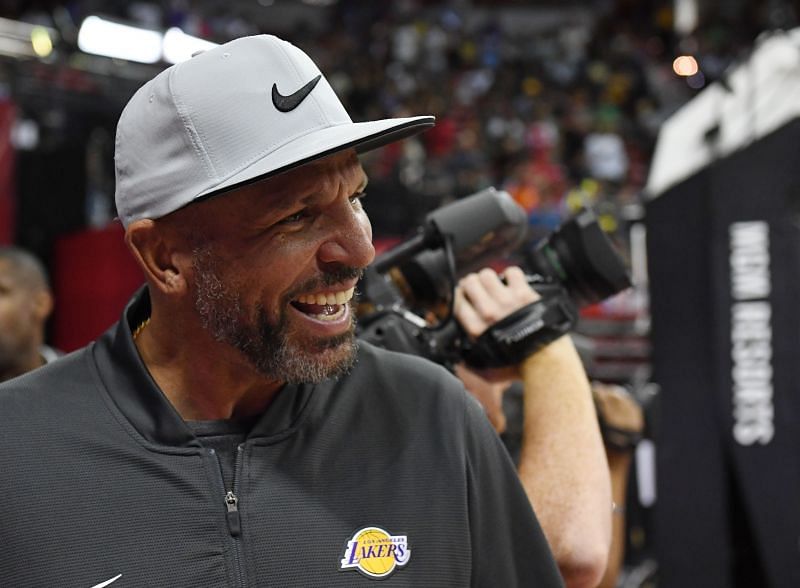 Jason Kidd as an assistant coach for the LA Lakers at Summer League
