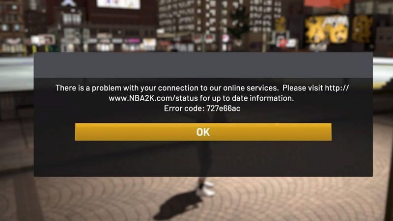 What is NBA 2K22 error code 727e66ac?