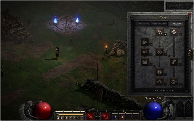 The skill tree within the game feels outdated (Image via Diablo II: Resurrected)