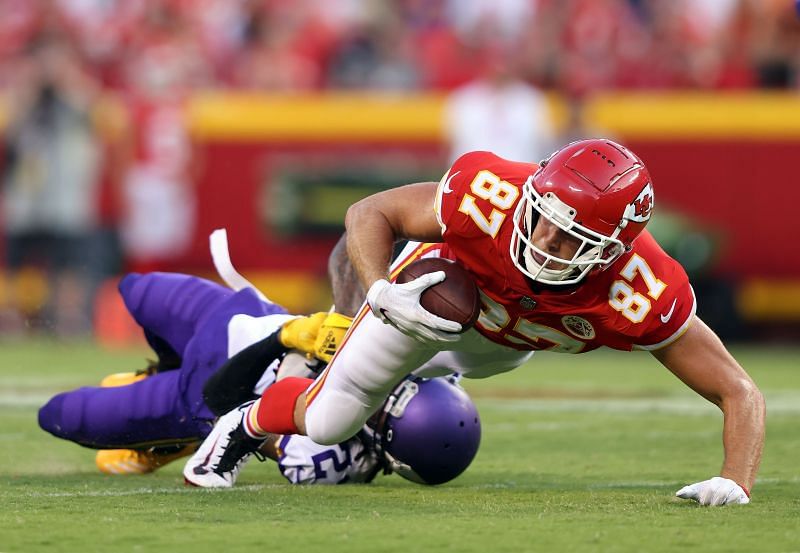 Kansas City Chiefs TE Travis Kelce in preseason play