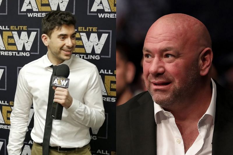 AEW president Tony Khan (Left); UFC president Dana White (Right)
