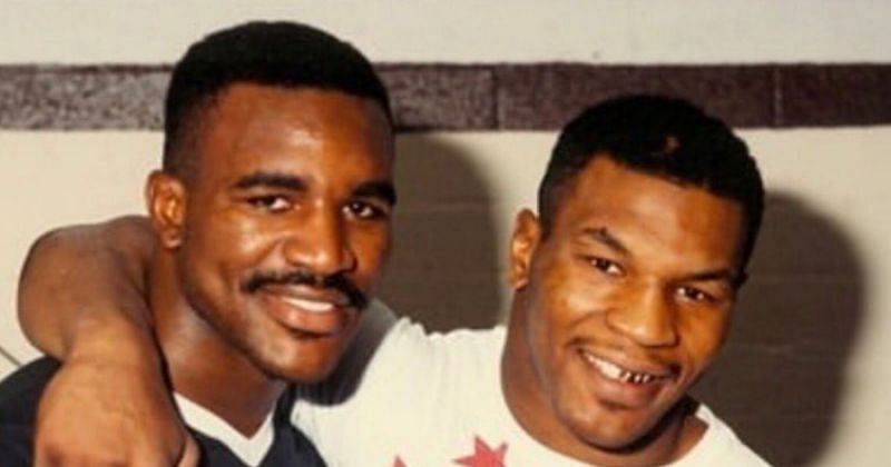 Evander Holyfield (left), Mike Tyson (right) [Credits: @holyfield via Twitter]