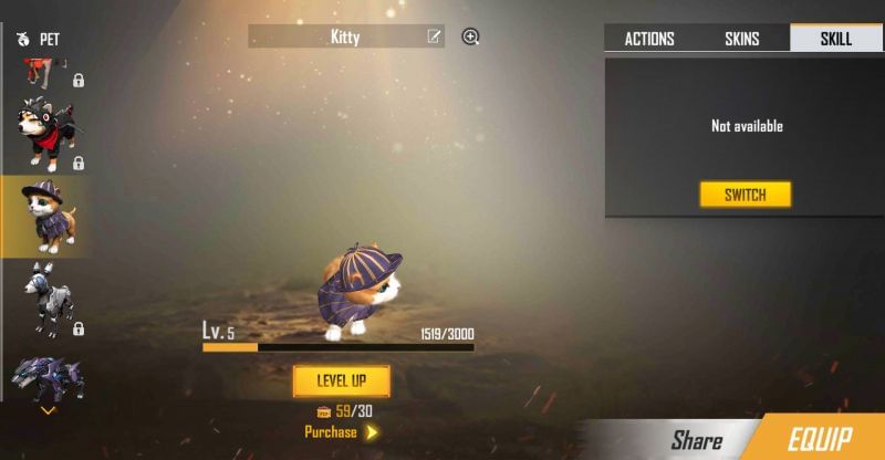 Kitty has no skill at all (Image via Free Fire)