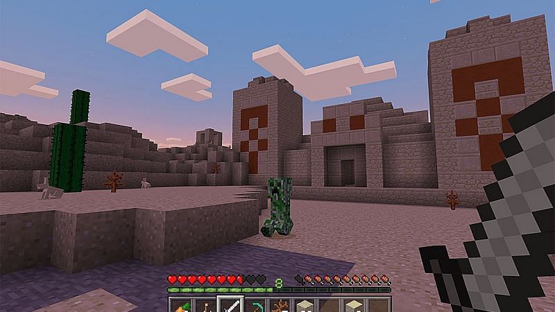Minecraft Pocket Edition will have different optimal FOV settings than a television or a computer screen (Image via Minecraft)