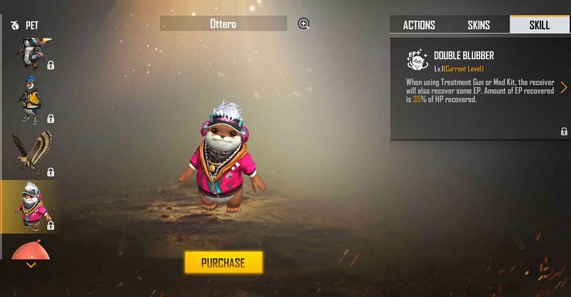 Ottero&#039;s ability is called Double Blubber (Image via Free Fire)