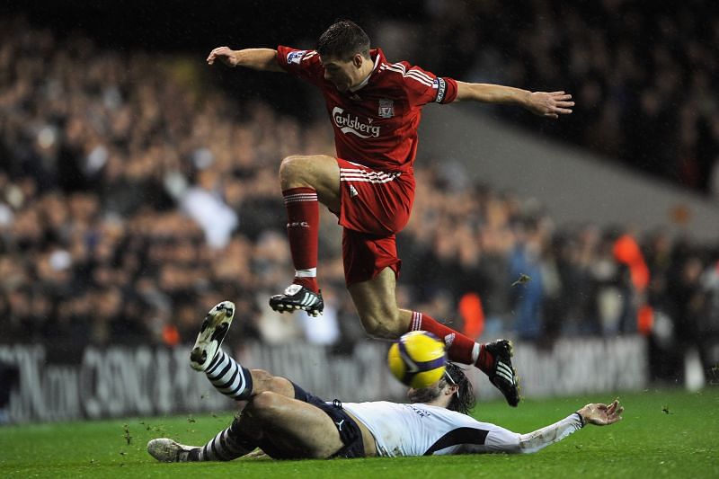 Steven Gerrard (airborne) is one of the best captains in Champions League history.