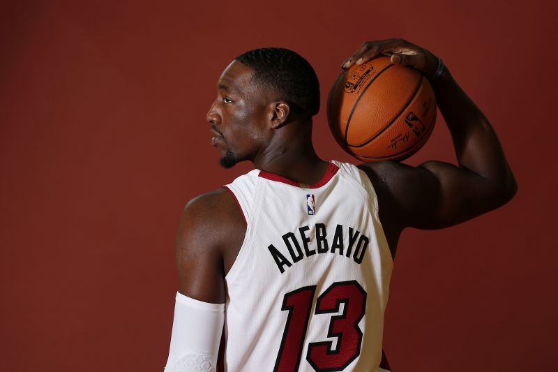 Bam Adebayo during Miami Heat Media Day