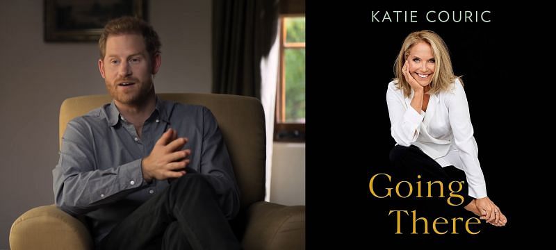 Katie Couric talks about Prince Harry&#039;s addiction in new memoir (Image via Apple TV+, and Katie Couric/Amazon)