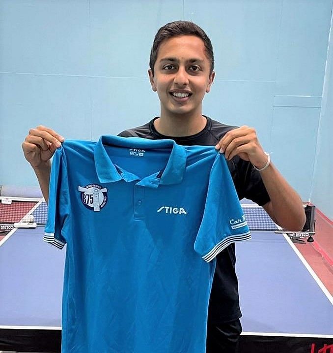 Mudit Dani, after signing up for B75 Table Tennis Club.