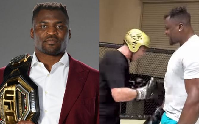 Watch: Francis Ngannou effortlessly eats hard punches to the body in latest challenge video