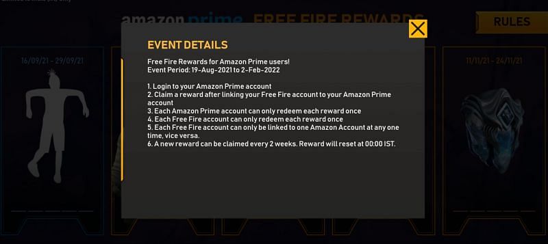 Rules of the event (Image via Free Fire)