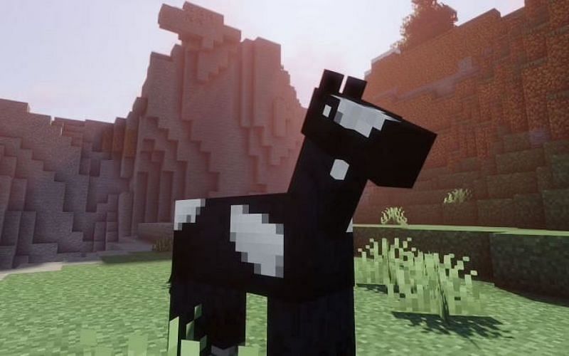 An image of several horses in Minecraft. (Image via Minecraft)