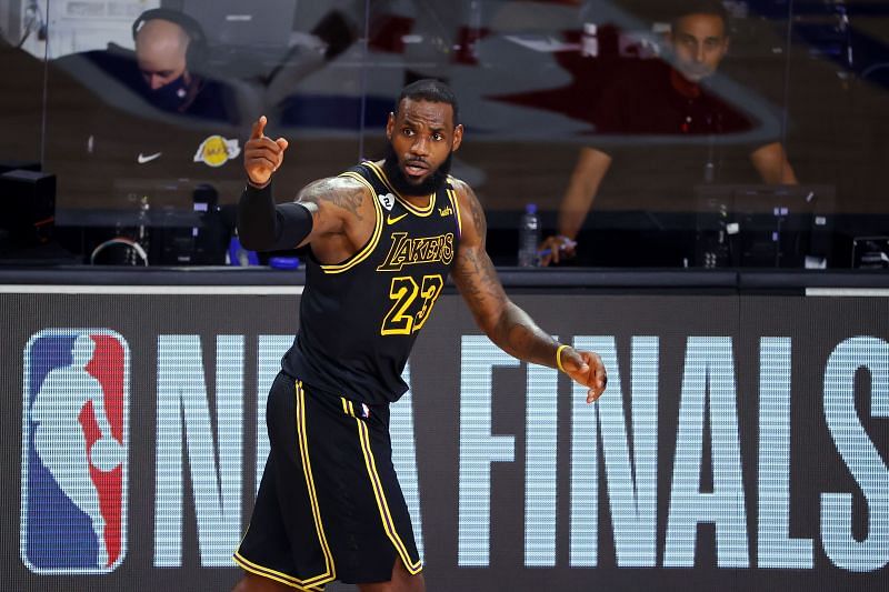 LA Lakers leader LeBron James during the 2020 NBA Finals