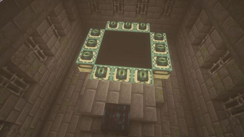 An end portal with all eyes (Image via Minecraft)