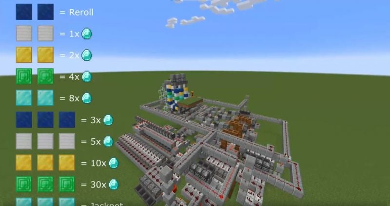 Minecraft Redditor showcases a redstone slot machine