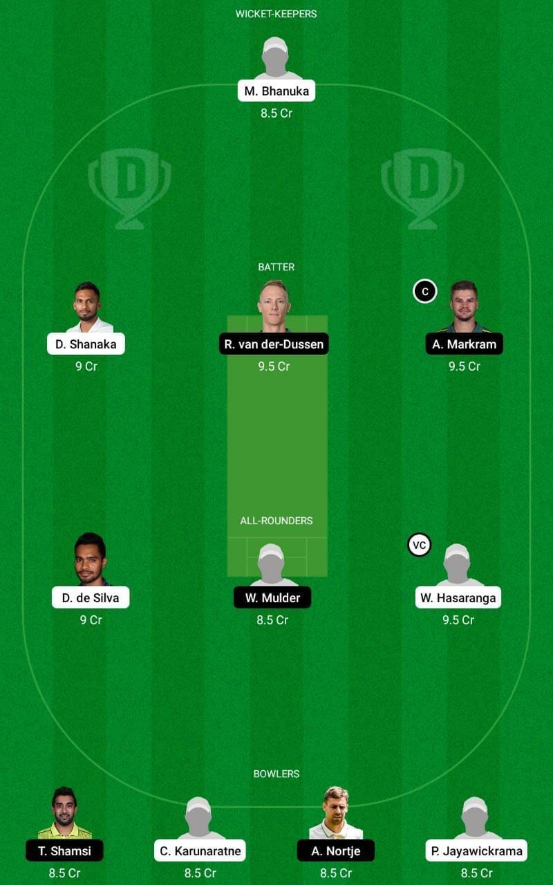 SL vs SA Dream11 Fantasy Tip #1