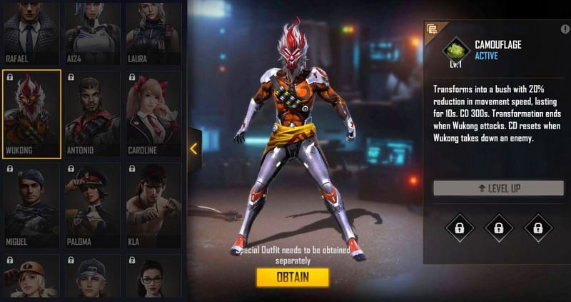 Wukong&rsquo;s current ability (Image via Free Fire)